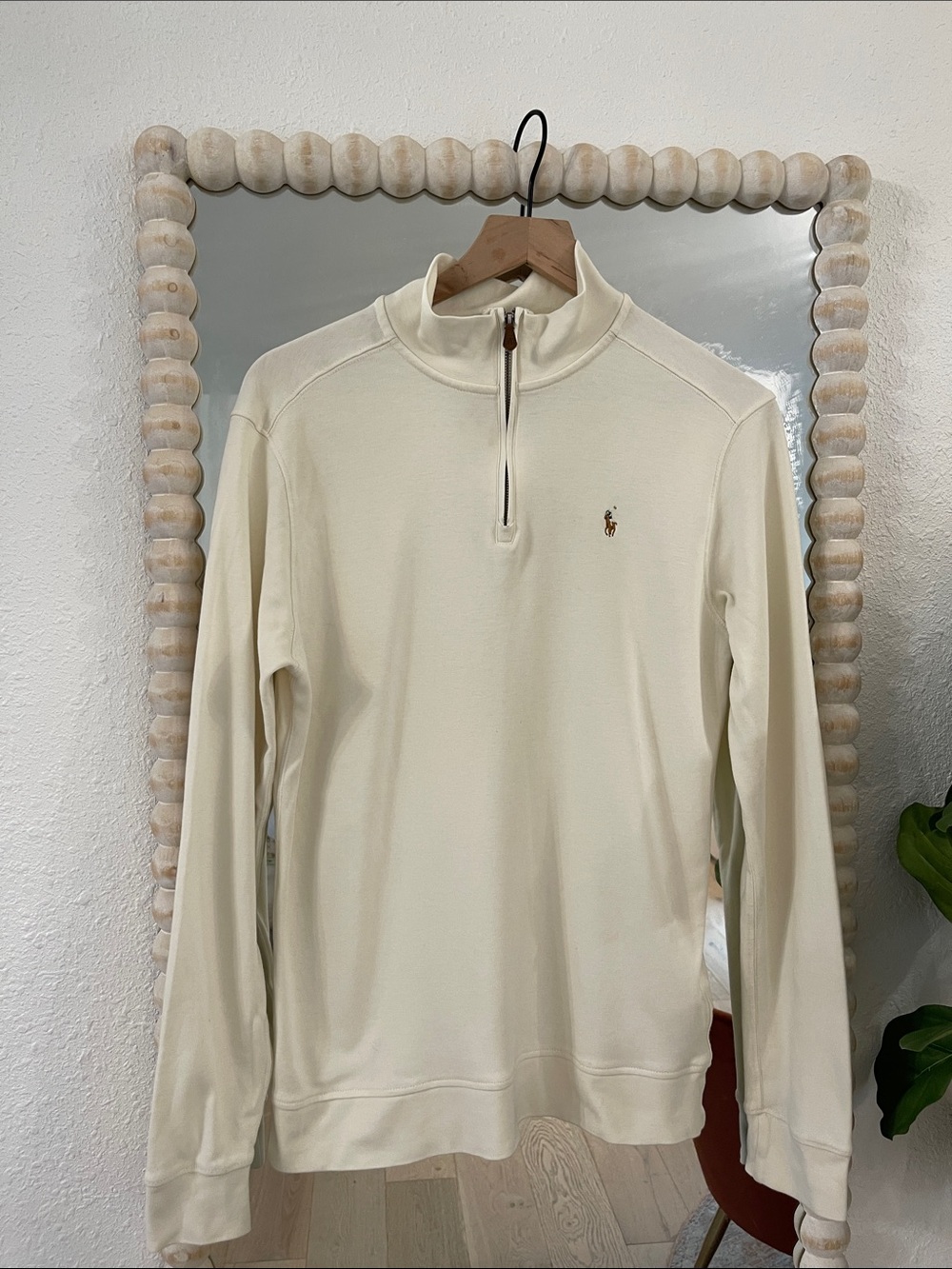 Polo Ralph Lauren Boys Cream Half-Zip Pullover size XL (18-20)